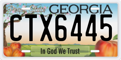 GA license plate CTX6445