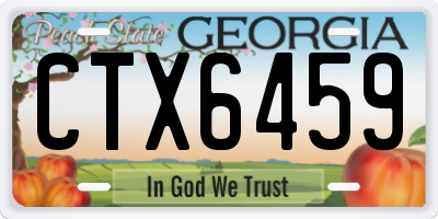 GA license plate CTX6459