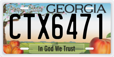 GA license plate CTX6471