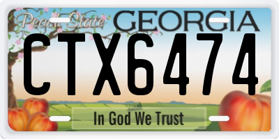 GA license plate CTX6474