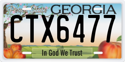 GA license plate CTX6477