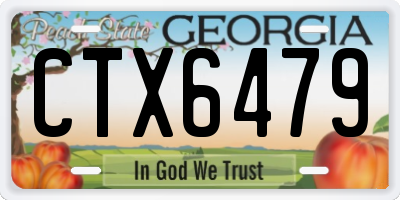GA license plate CTX6479