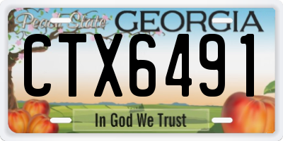 GA license plate CTX6491