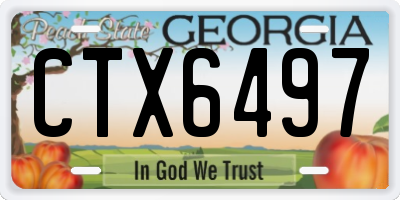 GA license plate CTX6497