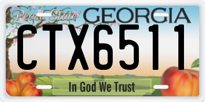 GA license plate CTX6511