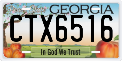 GA license plate CTX6516