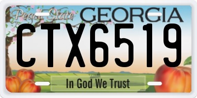 GA license plate CTX6519