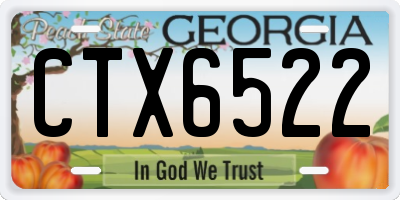 GA license plate CTX6522