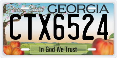 GA license plate CTX6524