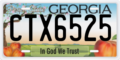 GA license plate CTX6525