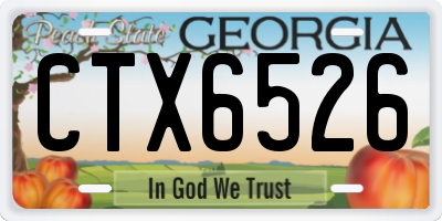 GA license plate CTX6526