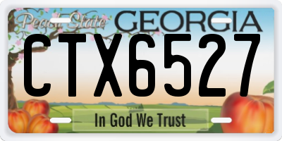 GA license plate CTX6527