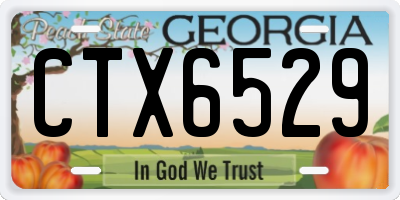 GA license plate CTX6529