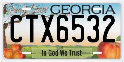 GA license plate CTX6532