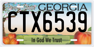 GA license plate CTX6539