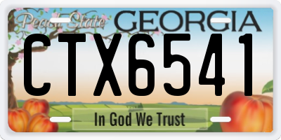 GA license plate CTX6541