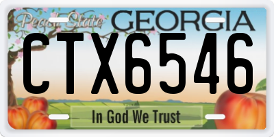 GA license plate CTX6546