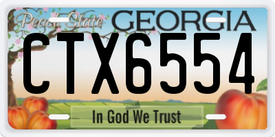GA license plate CTX6554