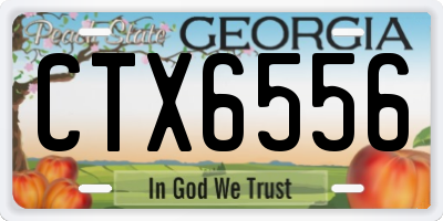 GA license plate CTX6556