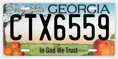 GA license plate CTX6559