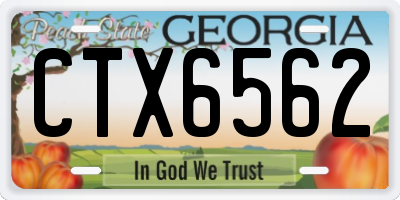 GA license plate CTX6562