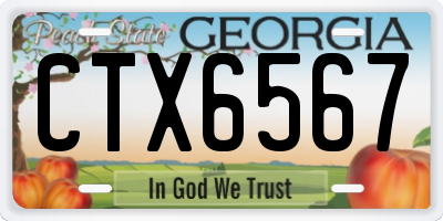 GA license plate CTX6567