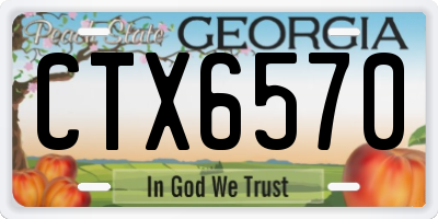 GA license plate CTX6570