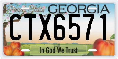 GA license plate CTX6571