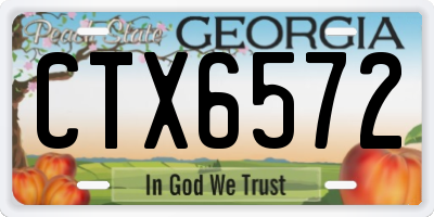 GA license plate CTX6572