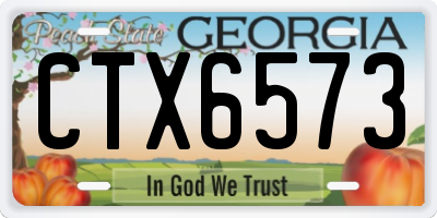 GA license plate CTX6573