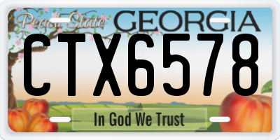 GA license plate CTX6578