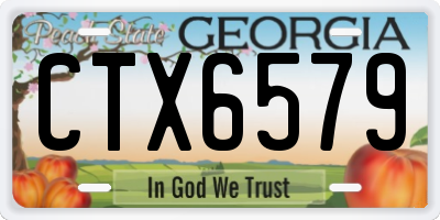 GA license plate CTX6579