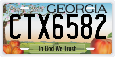 GA license plate CTX6582