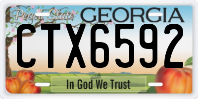 GA license plate CTX6592