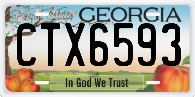 GA license plate CTX6593
