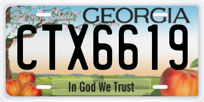GA license plate CTX6619
