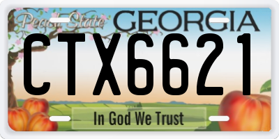 GA license plate CTX6621