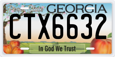GA license plate CTX6632