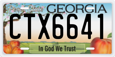 GA license plate CTX6641