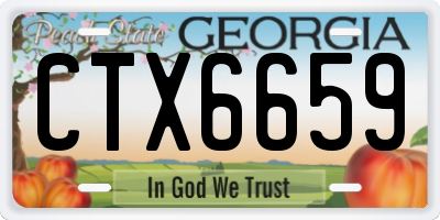 GA license plate CTX6659