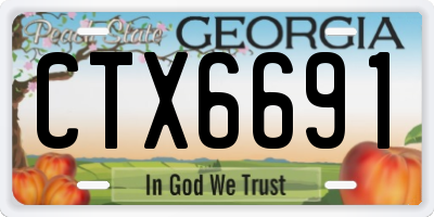 GA license plate CTX6691