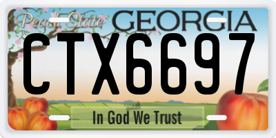 GA license plate CTX6697