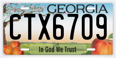GA license plate CTX6709