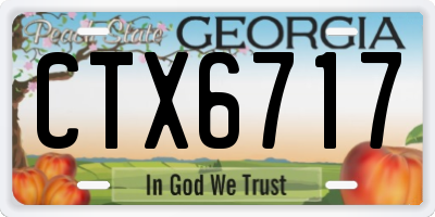 GA license plate CTX6717