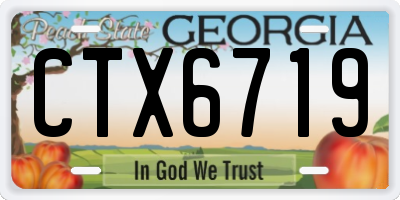 GA license plate CTX6719
