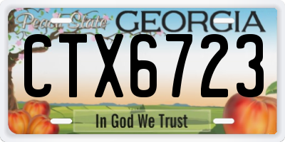 GA license plate CTX6723