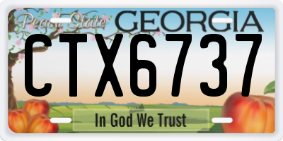 GA license plate CTX6737