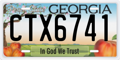 GA license plate CTX6741