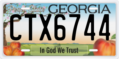 GA license plate CTX6744