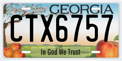 GA license plate CTX6757